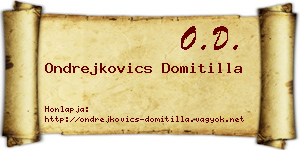 Ondrejkovics Domitilla névjegykártya